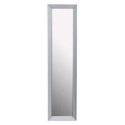 Orsina Silver Freestanding Floor Mirror, Modern Style Full Length Wooden Mirror, Silver Framed Dressing Mirror - thumbnail 2