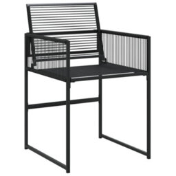 Berkfield 11 Piece Garden Dining Set Black Poly Rattan - thumbnail 6