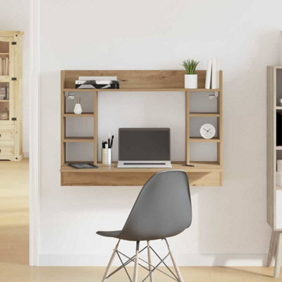 Walplus Wall-Mounted Desk Artisan Oak 105 X 48 X 75 Cm Engineered Wood - image 1