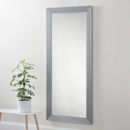 Yearn Wave Gloss Silver Full Length Mirror 168.5X77Cm