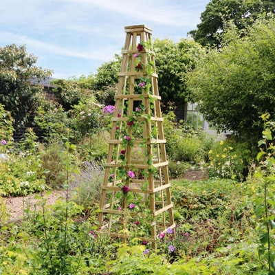 Snowdon Obelisk Wooden Garden Plant Support Rose Flower Climber By Zest Outdoor Living - image 1