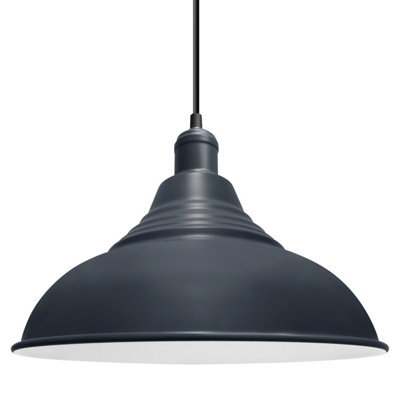 Long Life Lamps Company Retro Modern Industrial Ceiling Pendant Light Metal Dark Blue Lamp Shade M0021 - image 1