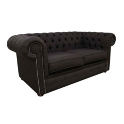 Chesterfield 2 Seater Sofa Settee Charles Linen Sandlewood Brown In Classic Style - thumbnail 3
