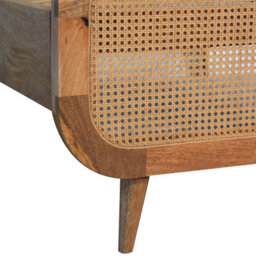 Wyld Haus Trapani King Size Rattan Bed With Woven Headboard In Mango Wood - thumbnail 8