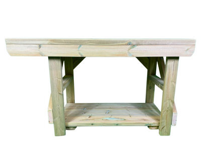 MG Timber Products Heavy Duty Bbq / Pizza Oven Garden Table. Outdoor Kitchen Table. Single Shelf, 6Ft - image 1