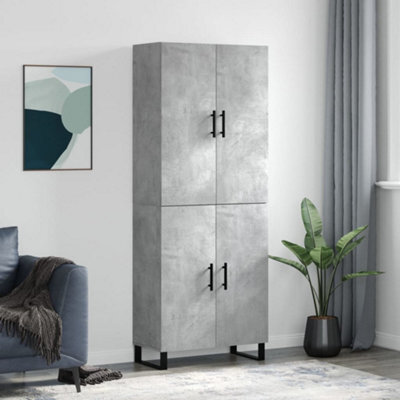 Berkfield Highboard Concrete Grey 69.5X34X180 Cm Engineered Wood - image 1