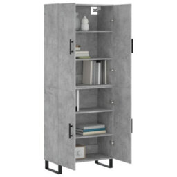 Berkfield Highboard Concrete Grey 69.5X34X180 Cm Engineered Wood - thumbnail 3