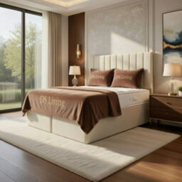 DS Living Aria Cream Ottoman Bed - Divan Bed Frame - thumbnail 4