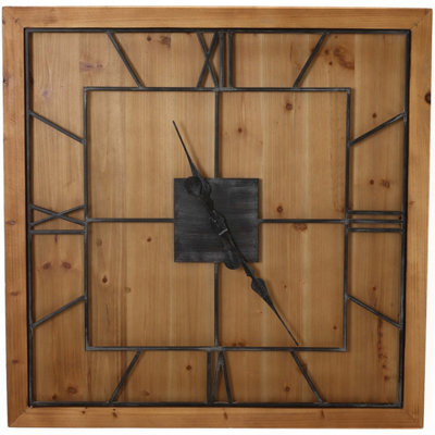 Hill Interiors Williston Square Wooden Wall Clock - image 1