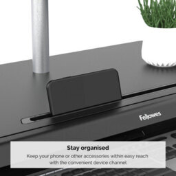 Fellowes Lotus Lt Height Adjustable Standing Desk Converter - Sit Stand Desk With Gas Spring Technology - Max Weight 17Kg - Black - thumbnail 4