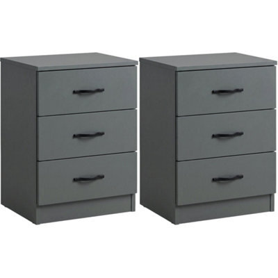 Lassic Vida Designs Riano 3 Drawer Green Bedside Chest - Set Of 2 - image 1