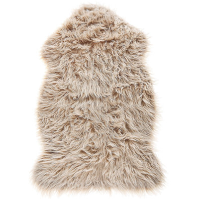 Beliani Faux Fur Rug Mungo Beige 63 X 95 Cm - image 1