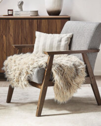 Beliani Faux Fur Rug Mungo Beige 63 X 95 Cm - thumbnail 2