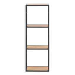 Wyld Haus El Paso Wall Shelf   Black Metal Frame And Wild Oak Effect - thumbnail 3
