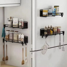 2Pcs Magnetic Spice Rack With 5 Hooks - thumbnail 3