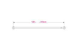 GoodHome Araxos Matt Black Extendable Single Curtain Pole Set, (L)1200mm-2100mm (Dia)19mm - thumbnail 6