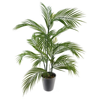 Leaf 90Cm Artificial Palm Tree In Decorative Planter - image 1