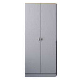 Fwstyle 2 Door Double Wardrobe Matt Grey Oak Top Bedroom Furniture - thumbnail 4