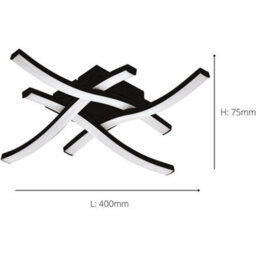 Loops Stylish Modern Black Ceiling Light For Indoor Spaces Perfect For Any Room - thumbnail 4