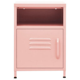 Berkfield Nightstands 2 Pcs Pink 35X35X51 Cm Steel - thumbnail 3