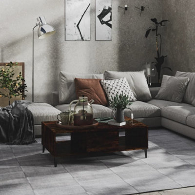Berkfield Coffee Table Smoked Oak 103.5X60X35 Cm Engineered Wood - image 1