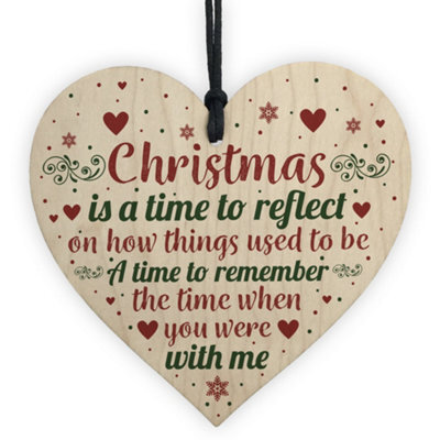 Red Ocean Memorial Christmas Tree Decorations Handmade Wood Bauble Sign Christmas Memorial Mum Nan Dad Grandad Keepsake - image 1