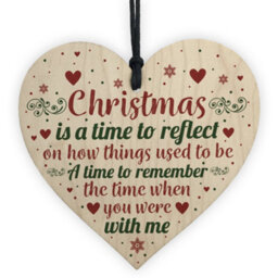 Red Ocean Memorial Christmas Tree Decorations Handmade Wood Bauble Sign Christmas Memorial Mum Nan Dad Grandad Keepsake