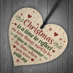 Red Ocean Memorial Christmas Tree Decorations Handmade Wood Bauble Sign Christmas Memorial Mum Nan Dad Grandad Keepsake - thumbnail 6