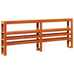 Berkfield Bed Frame With Headboard Without Mattress Wax Brown 200X200 Cm - thumbnail 7