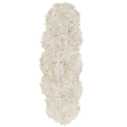 Beliani Faux Fur Rug Mamungari Beige 60 X 180 Cm - thumbnail 1
