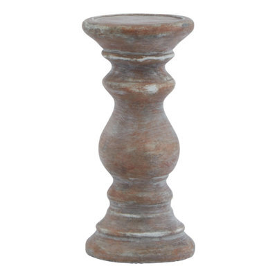 Siena Small Brown Mediterranean Candle Holder - image 1