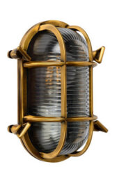 Lucide Dudley Retro Oval Bulkhead Wall Light Outdoor - 1Xe27 - Ip65 - Matt Gold, Brass - thumbnail 3