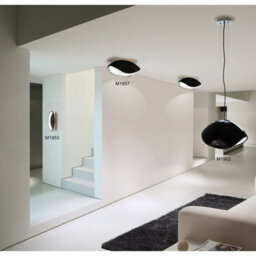 Luminosa Lighting Luminosa Pasion Rectangular Pendant 3 Light E27, Gloss Black/polished Chrome - thumbnail 5