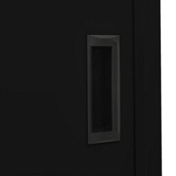 Berkfield Durable Office Cabinet With Sliding Door Black 90X40X180 Cm Steel - thumbnail 7