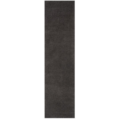 The Rugs Dark Grey Soft Plain Design Fluffy Shaggy Rugs And Runners High Pile Living Room Kitchen Hallway 380 - image 1