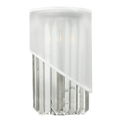 Elegant Wall Light Sconce In Polished Nickel Finish With E14 Led Bulb Compatibility