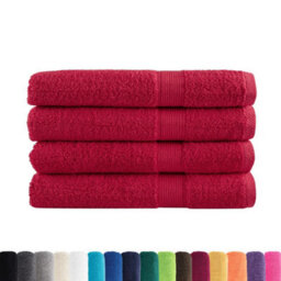 Berkfield Durable Premium Towels Solund 4 Pcs Red 100X200 Cm 600 Gsm