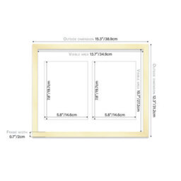 14X11 Inch 2 Opening Photo Collage Frame, Display Two 8X6 Inch Photos, Multi Aperture Family Picture Frame, Gold - thumbnail 4
