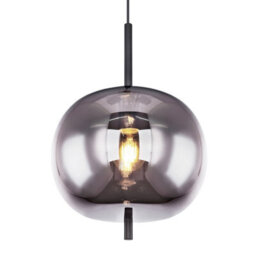 Luminosa Lighting Luminosa Blacky Globe Pendant Ceiling Light Black Glass Shade 1X E27 - thumbnail 3