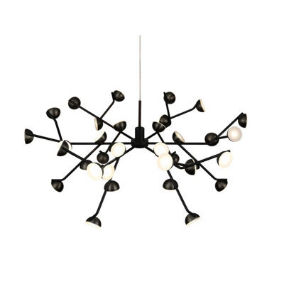 Luminosa Lighting Luminosa Adn 36 Light Pendant, Round 74Cm, 100W Led, 3000K, 7250Lm, Black, 3Yrs Warranty - image 1