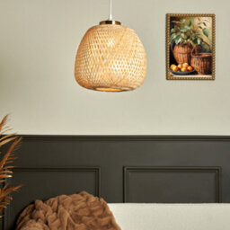 Litecraft Naya Natural Bamboo Woven Easy Fit Lamp Shade