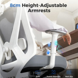 Comhoma Office Chair Ergonomic High Back Computer Desk Chair Swivel Rocking Mesh Executive Chairs Grey - thumbnail 5