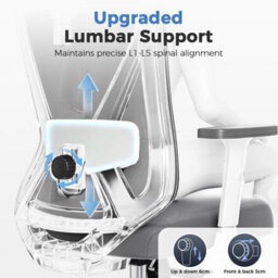 Comhoma Office Chair Ergonomic High Back Computer Desk Chair Swivel Rocking Mesh Executive Chairs Grey - thumbnail 6