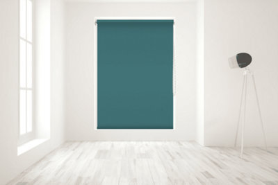 Caecus Blinds Blackout Roller Blind Teal 60Cm - image 1