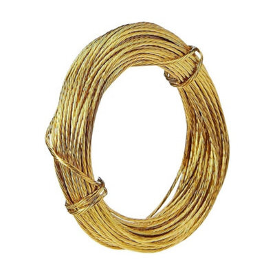 Sisi UK Brass Picture Hanging Wire 6M Heavy Duty Wire For Hanging Mirrors Photo Frames And Wall Art Strong 6Kg Break Weight - image 1