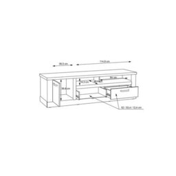 Wyld Haus Tampere Artisan Oak Tv Unit With Black Handles, 1 Door And 2 Drawers - thumbnail 8