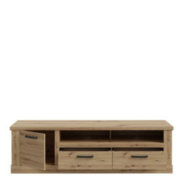 Wyld Haus Tampere Artisan Oak Tv Unit With Black Handles, 1 Door And 2 Drawers - thumbnail 6