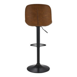 Darphe Pu Leather Bar Stool With Swivel And Adjustable Height, Set Of 2 Brown - thumbnail 4