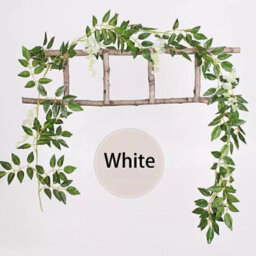 2 Pack Artificial Wisteria Vine Garland Plant Flower Foliage Trailing Home Decor - thumbnail 3