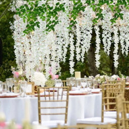 2 Pack Artificial Wisteria Vine Garland Plant Flower Foliage Trailing Home Decor - thumbnail 1